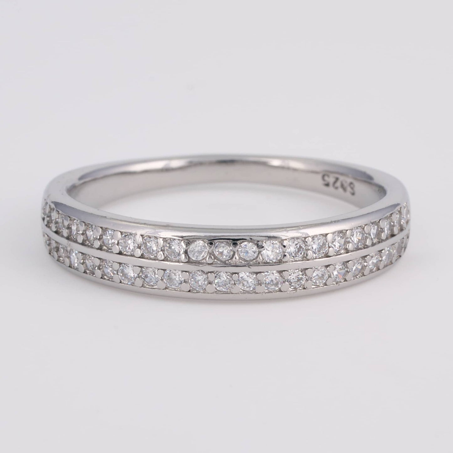 925 Silver Daily or Office wear ring with diamonds