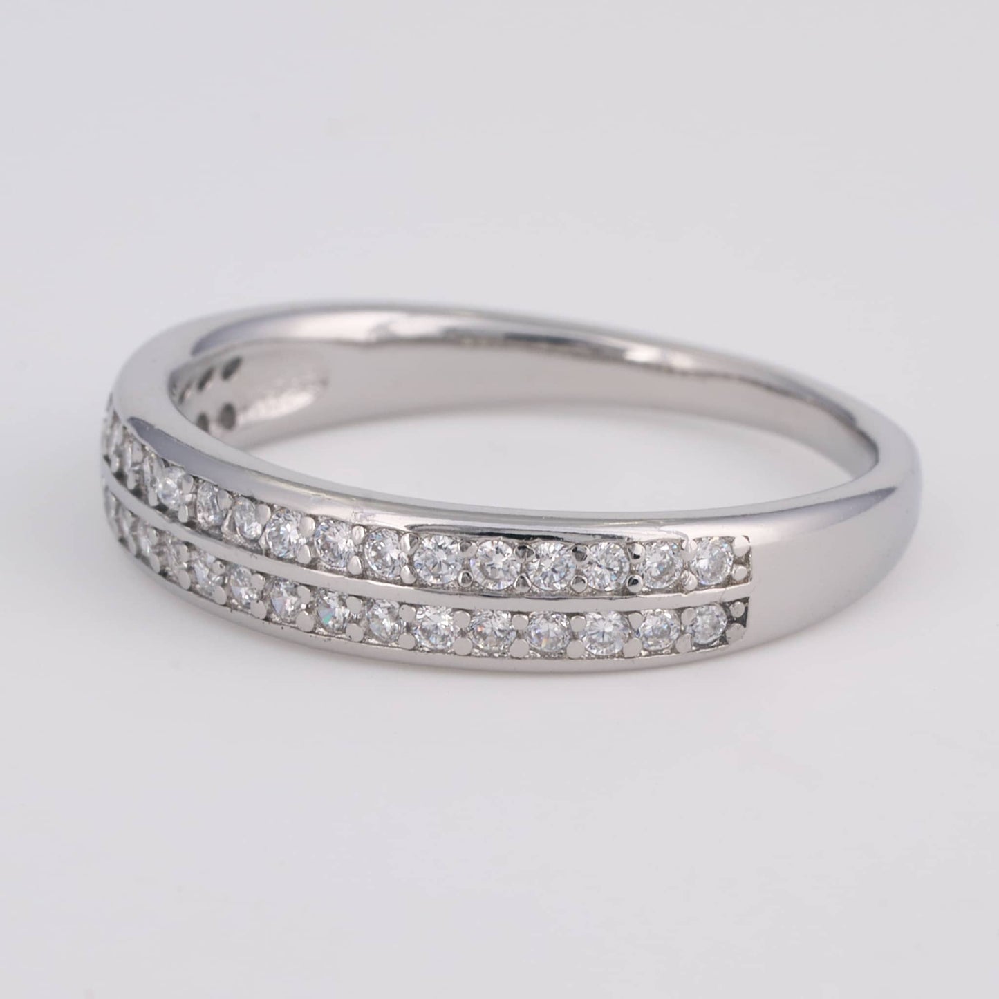 925 Silver Daily or Office wear ring with diamonds
