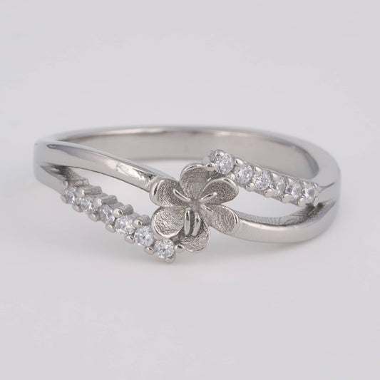 925 Silver floral ring for everyday or office