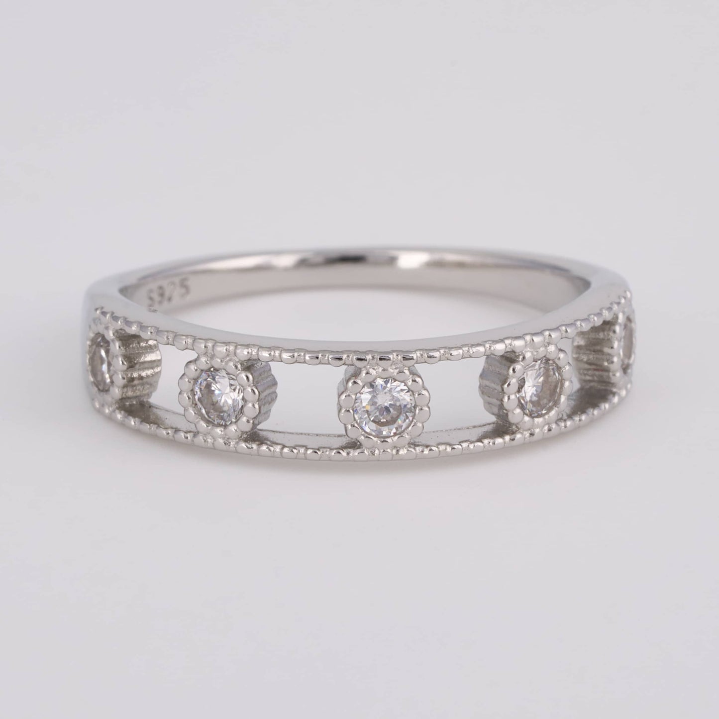 925 Silver diamond ring