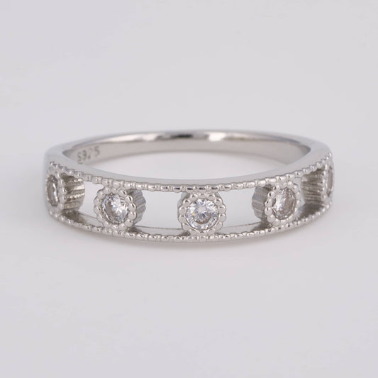 925 Silver diamond ring