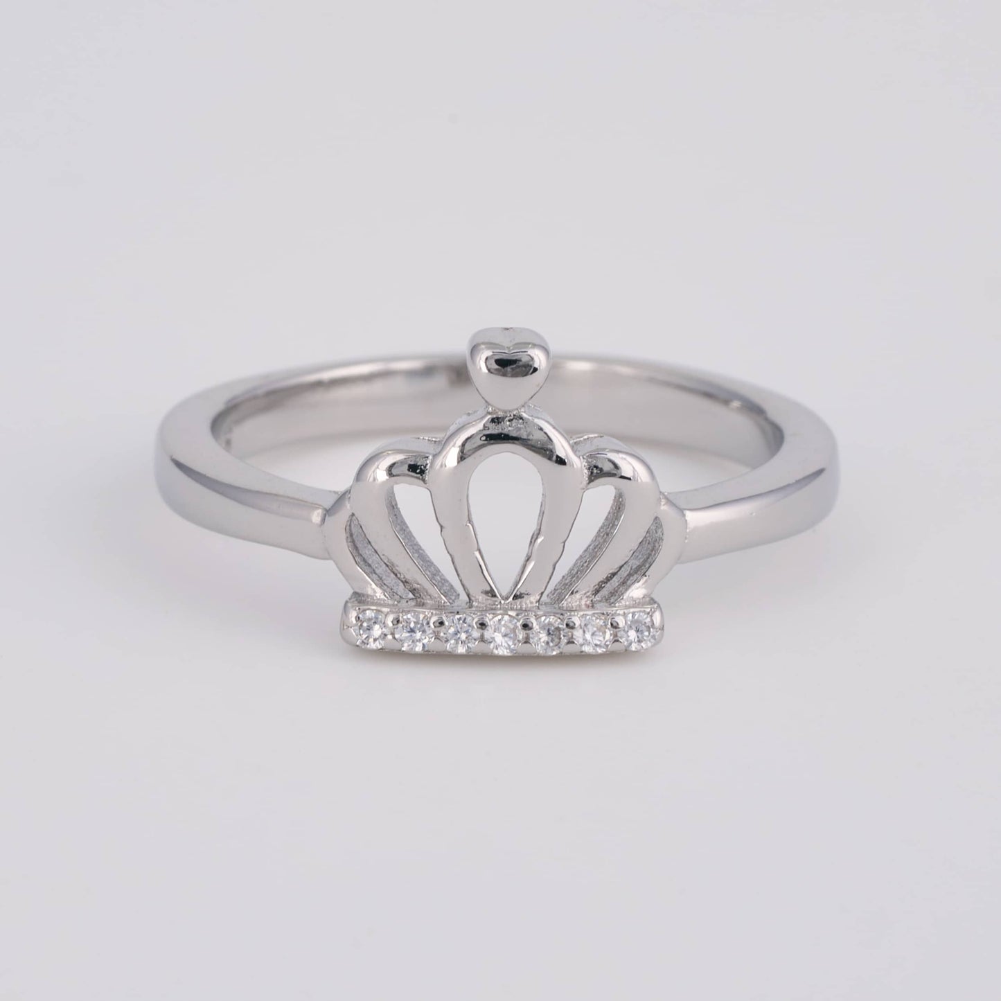 925 Silver Diamond Queen Crown Ring