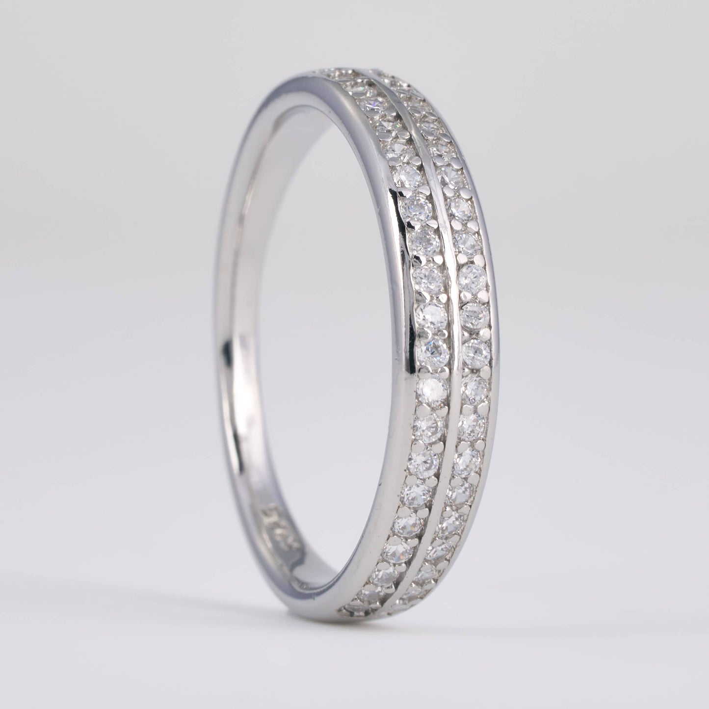 925 Silver Daily or Office wear ring with diamonds